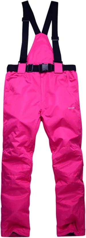 Men's Waterproof Snow Ski Pants Insulated Windproof Warm Winter Outdoor Women Snowboard Couple's Bibs with Suspenders