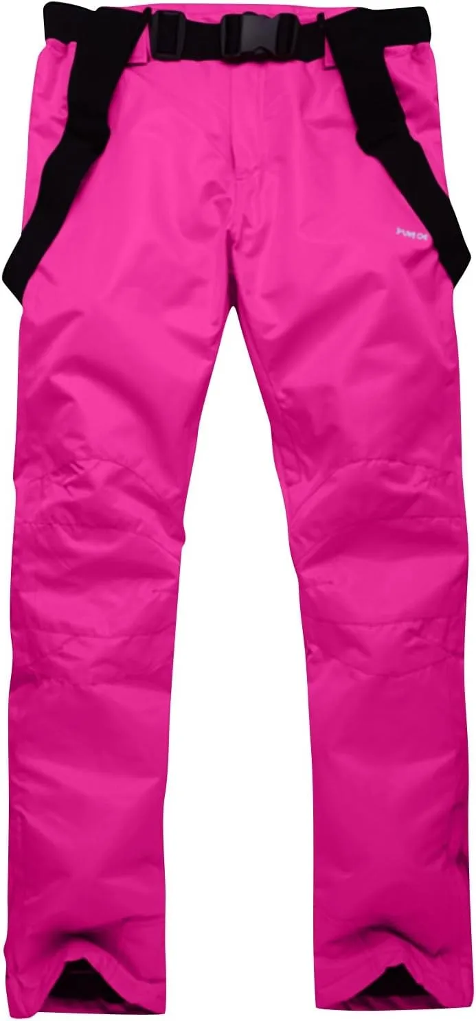 Men's Waterproof Snow Ski Pants Insulated Windproof Warm Winter Outdoor Women Snowboard Couple's Bibs with Suspenders