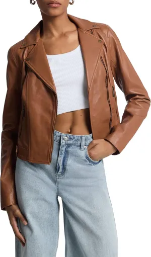 Michael Kors Women's Leather Moto Jacket
