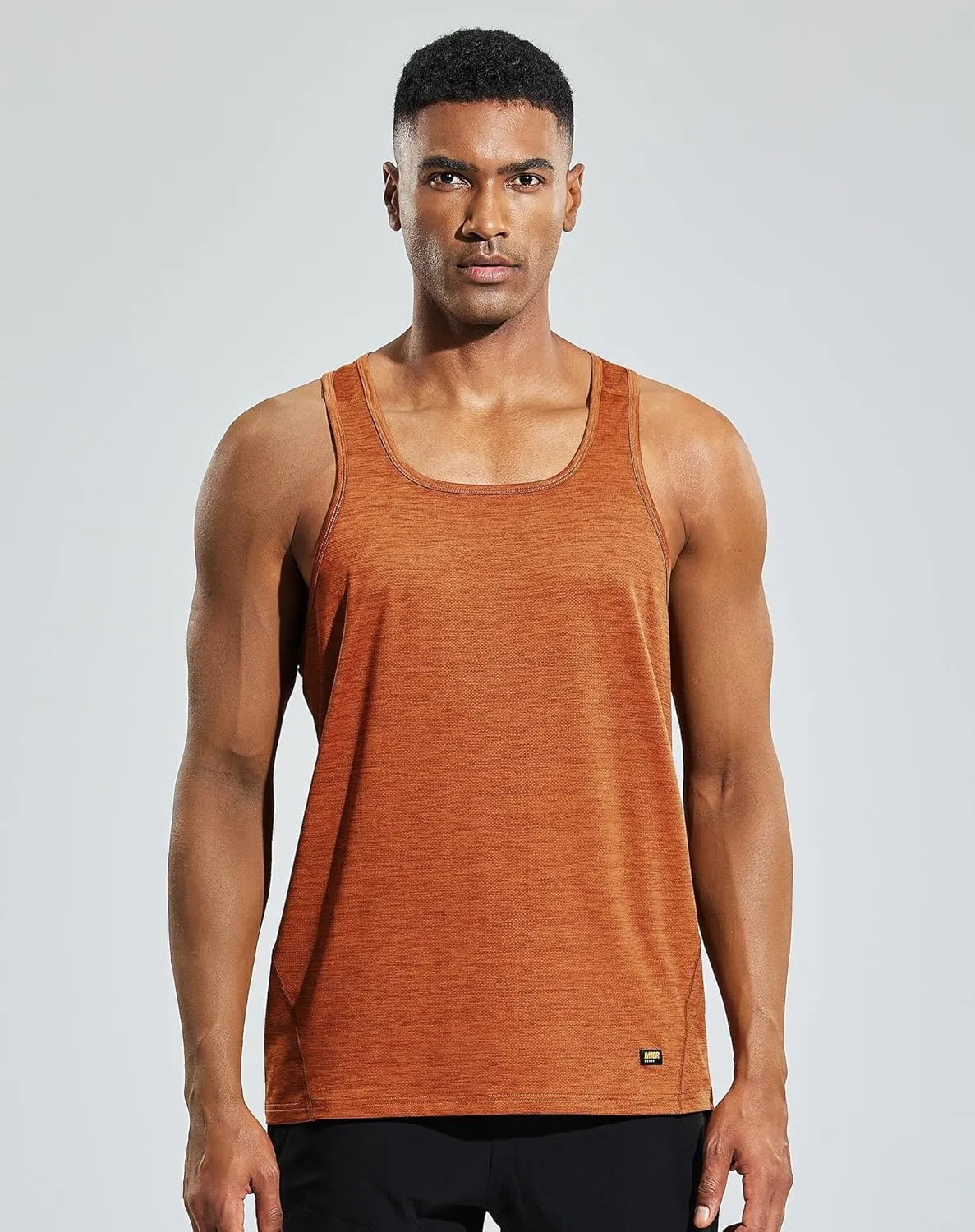 MIER Men's Sleeveless Workout Shirts Quick Dry Swim Athletic Gym Running Muscle Beach Tank Tops for Men