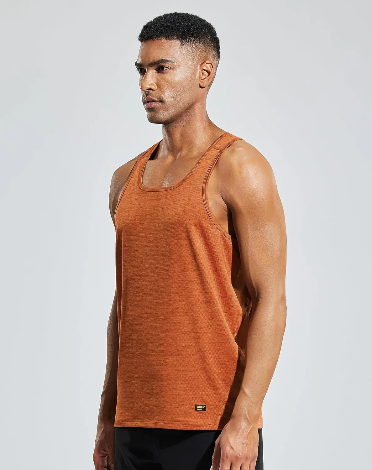 MIER Men's Sleeveless Workout Shirts Quick Dry Swim Athletic Gym Running Muscle Beach Tank Tops for Men