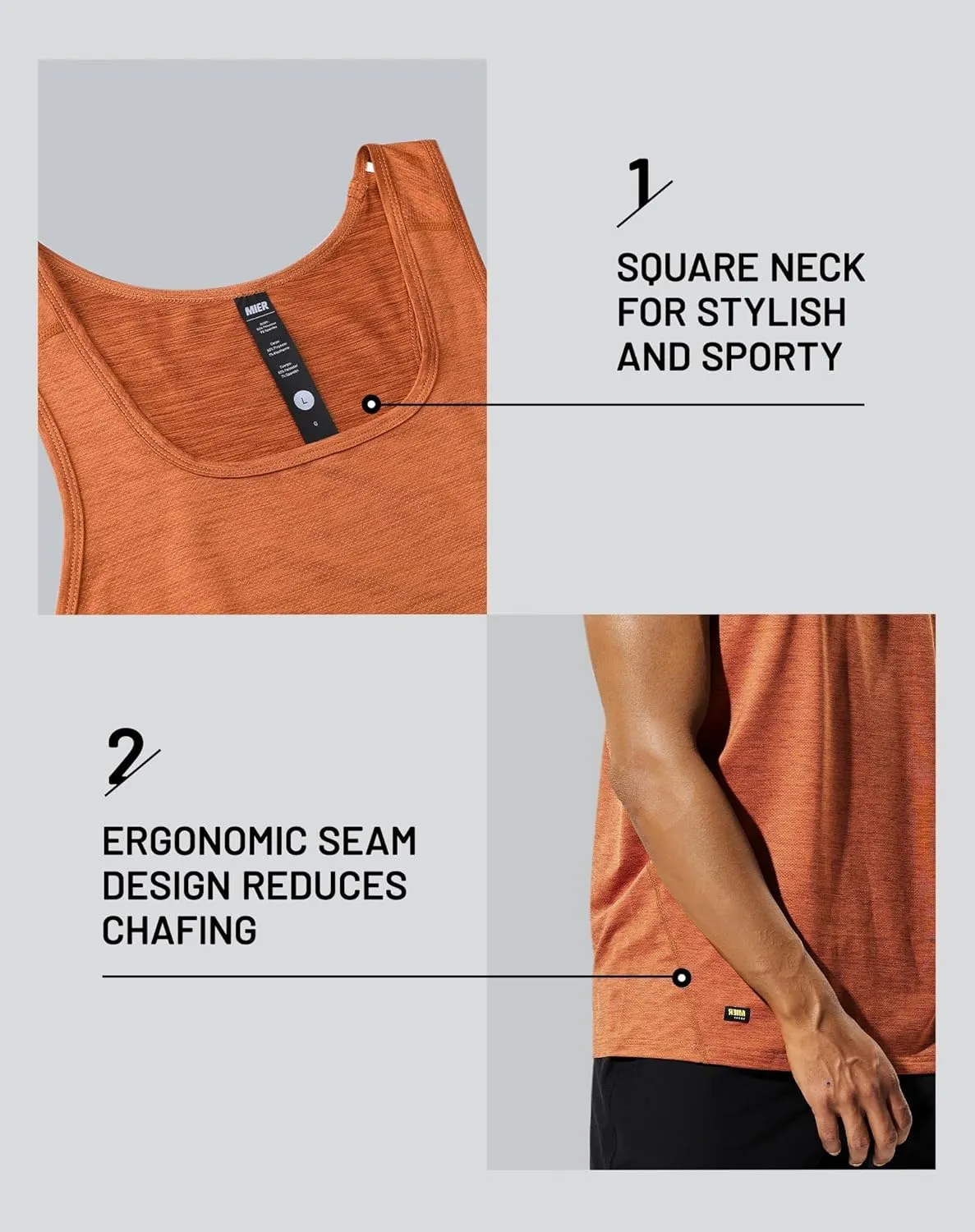MIER Men's Sleeveless Workout Shirts Quick Dry Swim Athletic Gym Running Muscle Beach Tank Tops for Men