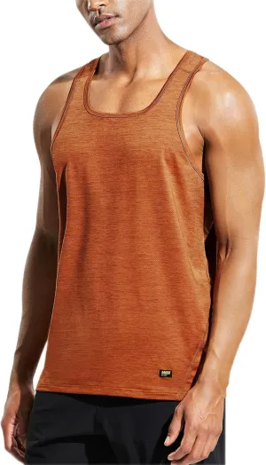 MIER Men's Sleeveless Workout Shirts Quick Dry Swim Athletic Gym Running Muscle Beach Tank Tops for Men