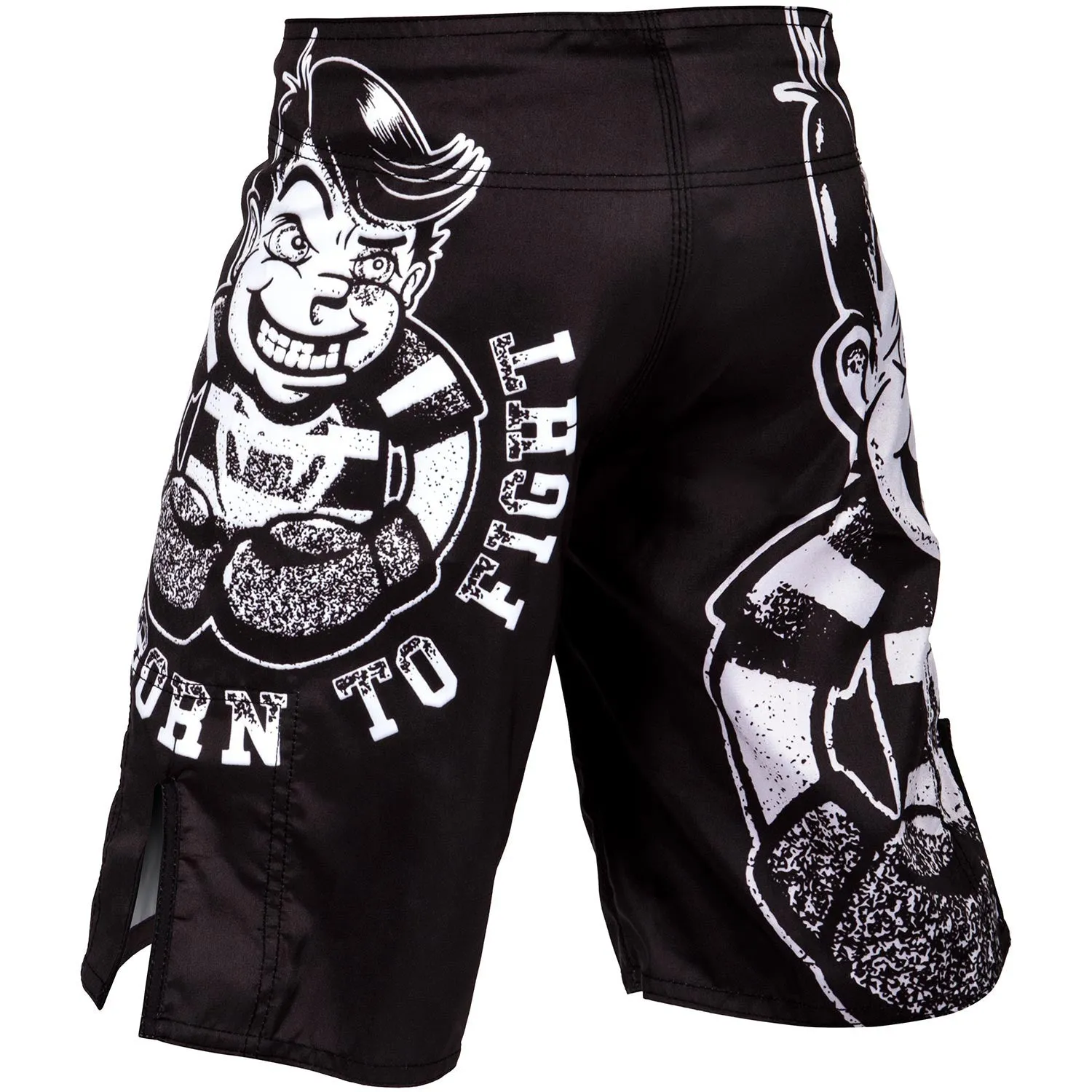 MMA Shorts - Brn - Venum - 'Born to Fight' - Sort
