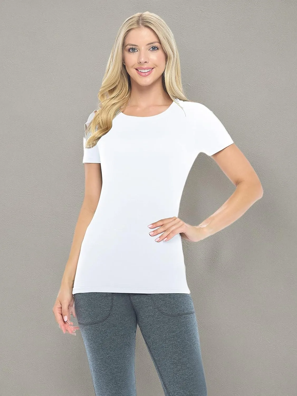 Natural Uniforms Women's Short Sleeve Round-Neck T-Shirt Under Scrub