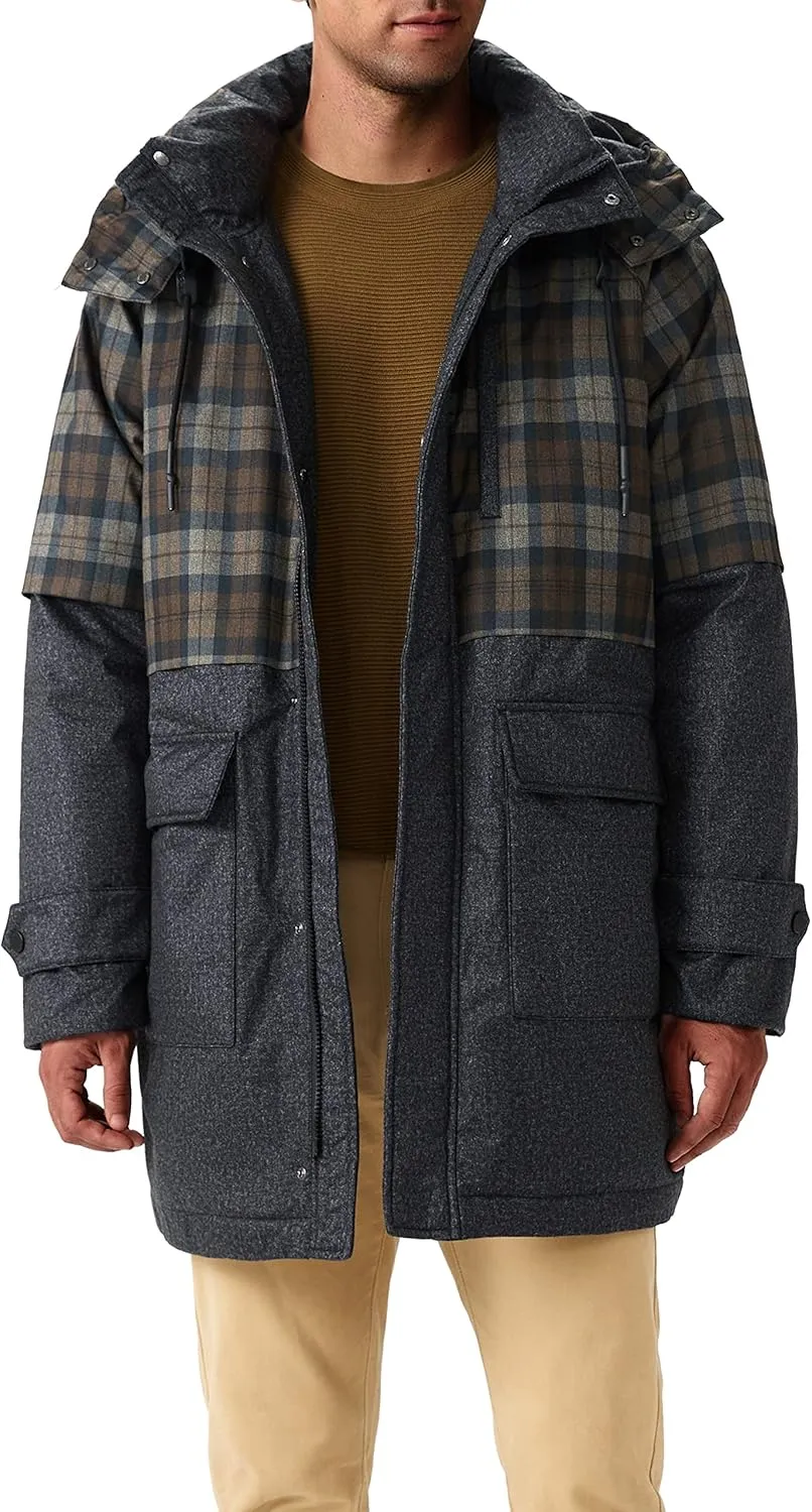 Orolay Men's Classic Hooded Puffer Parka Down Jacket Warm Winter Coat with Pockets