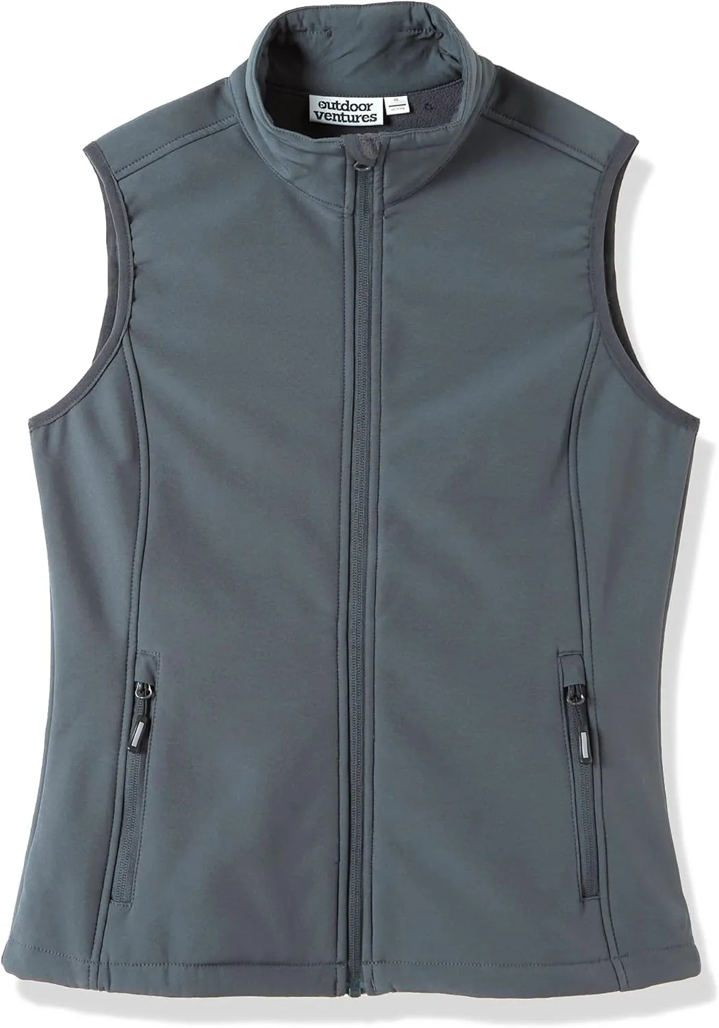 Outdoor Ventures Women's Lightweight Softshell Vest Windproof Fleece Lined Zip Up Sleeveless Jacket for Running Hiking Golf