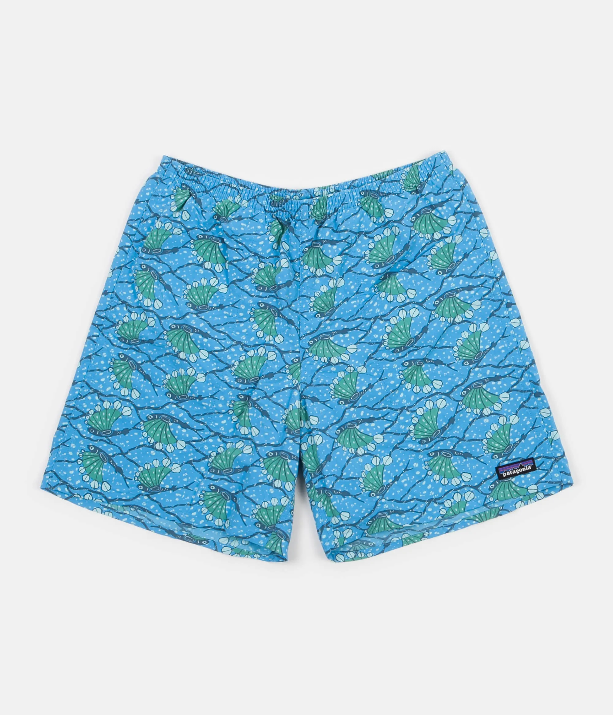 Patagonia Baggies Longs 7" Shorts - Hexy Fish / Radar Blue