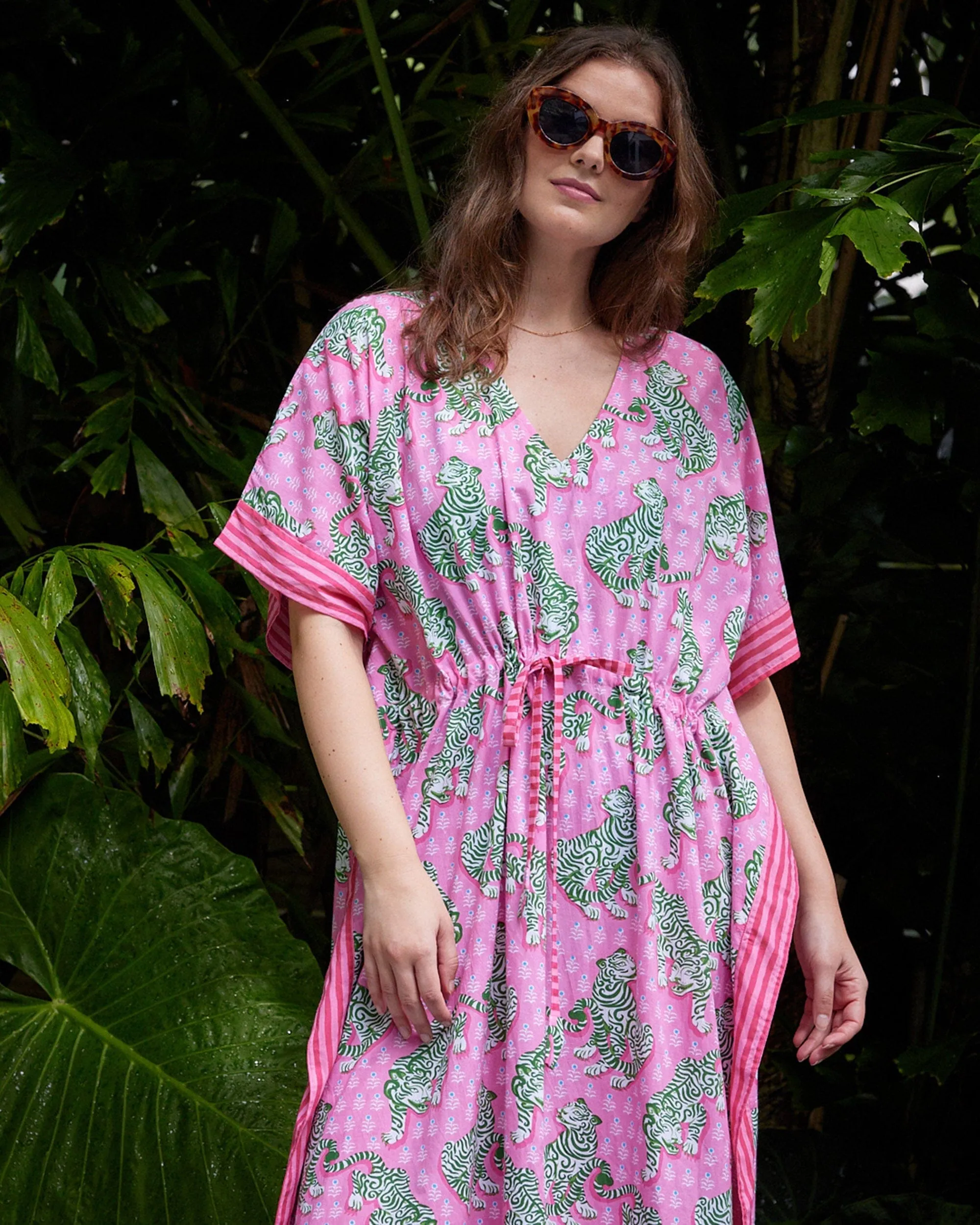 Pink Tiger Queen Let's Cruise Caftan