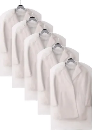Plastic Clothes Covers, Garment Bag, Bottom Slider Opening, Independent Hanging, Suitable for Shirts, Jackets, Dresses(60x80cm x31in)
