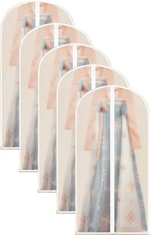Plastic Clothes Covers, Travel Garment Bag, Translucent PEVA Material, Full-length Zipper, Suitable for Hoodies, Dresses, Jackets(60x120cm x47in)