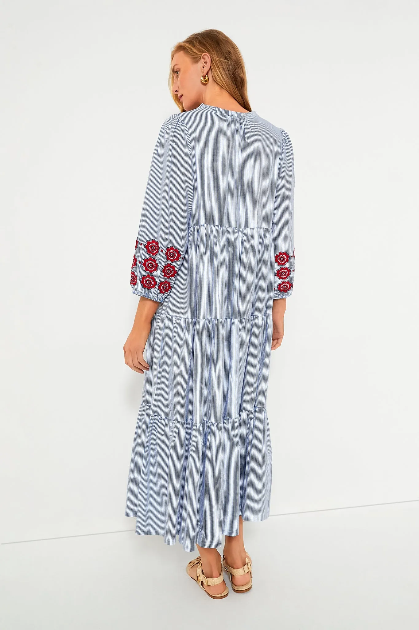 Poppy Stripe Long Sleeve Salty Paloma Caftan