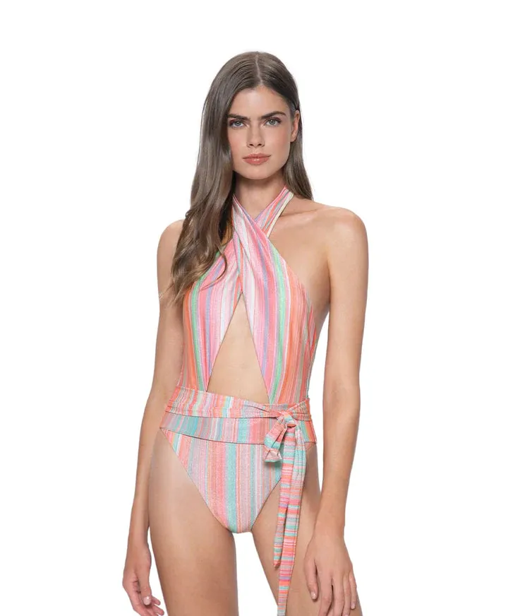 PQ | Alex One Piece Swimsuit | Striped FINAL SALE