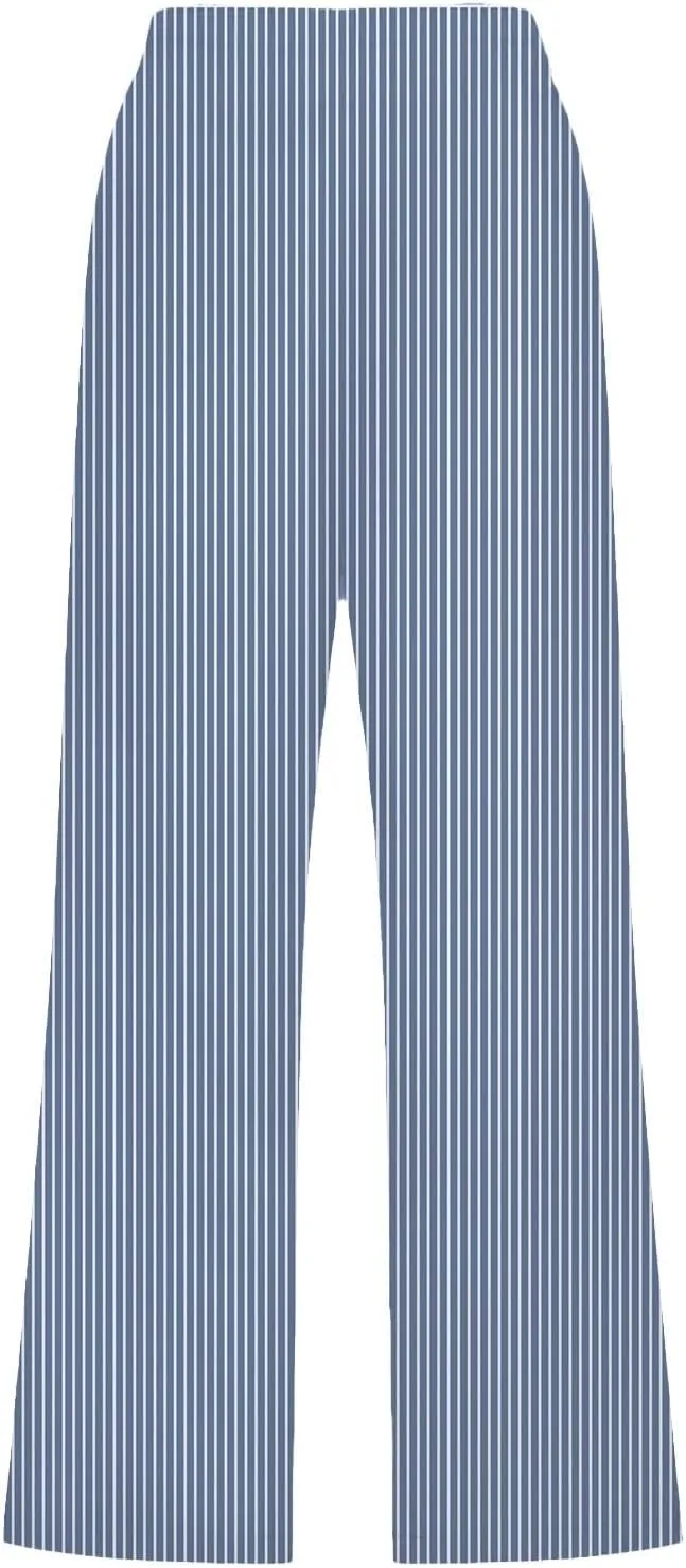 PTOLOCIF Womens Cotton Linen Pants Drawstring Back Elastic Waist Pants High Waist Casual Lounge Trousers with Pockets