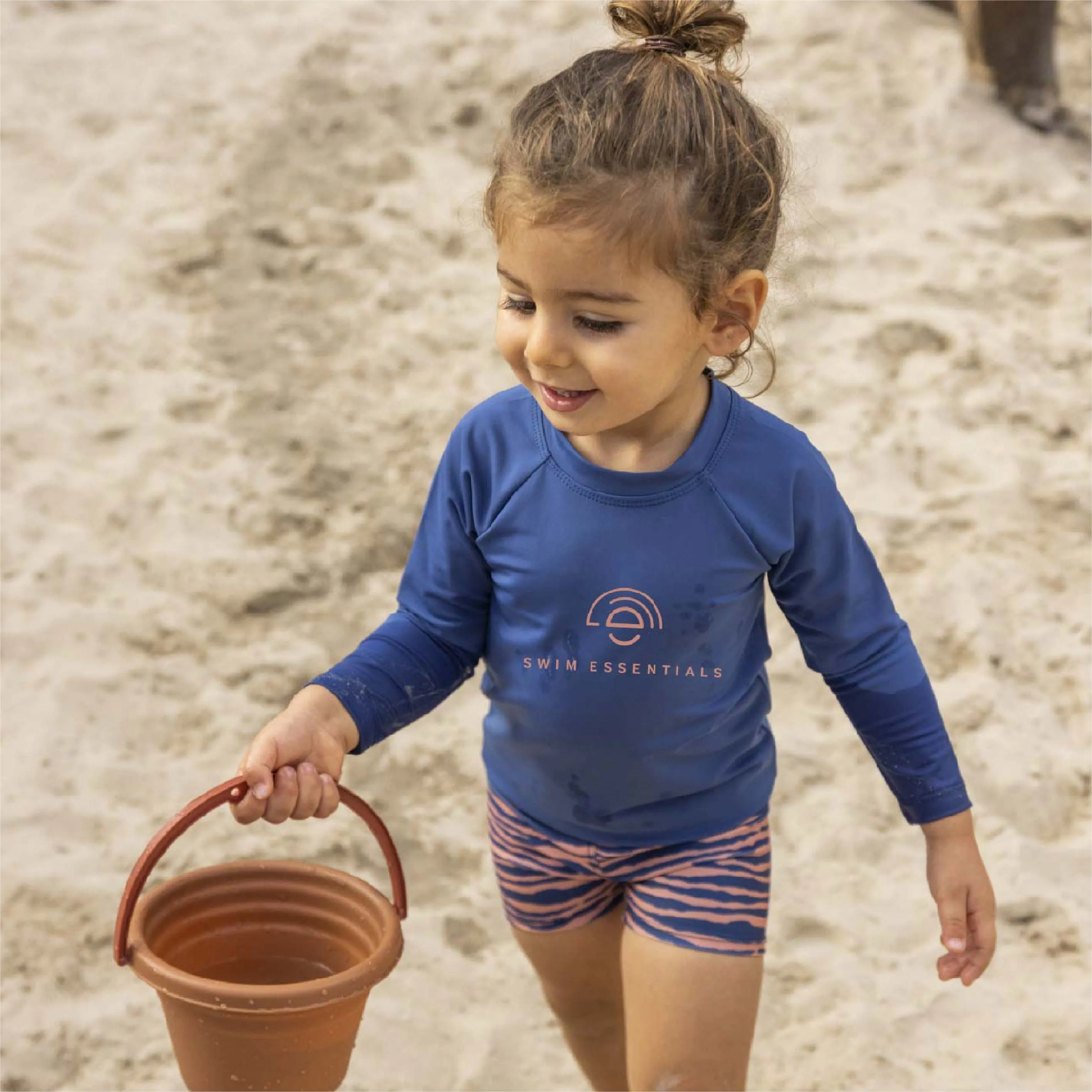 Pure Tones | Dark Blue UV Swim Shirt with Long Sleeves