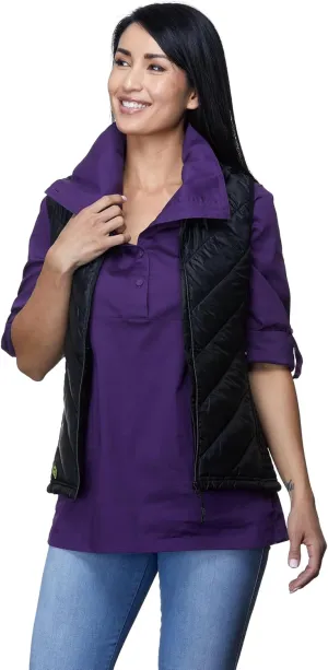 Quilted Vest for Women - Casual Lightweight Sleeveless Warm Winter Jacket - Modern Windproof Zip Up Women Vest
