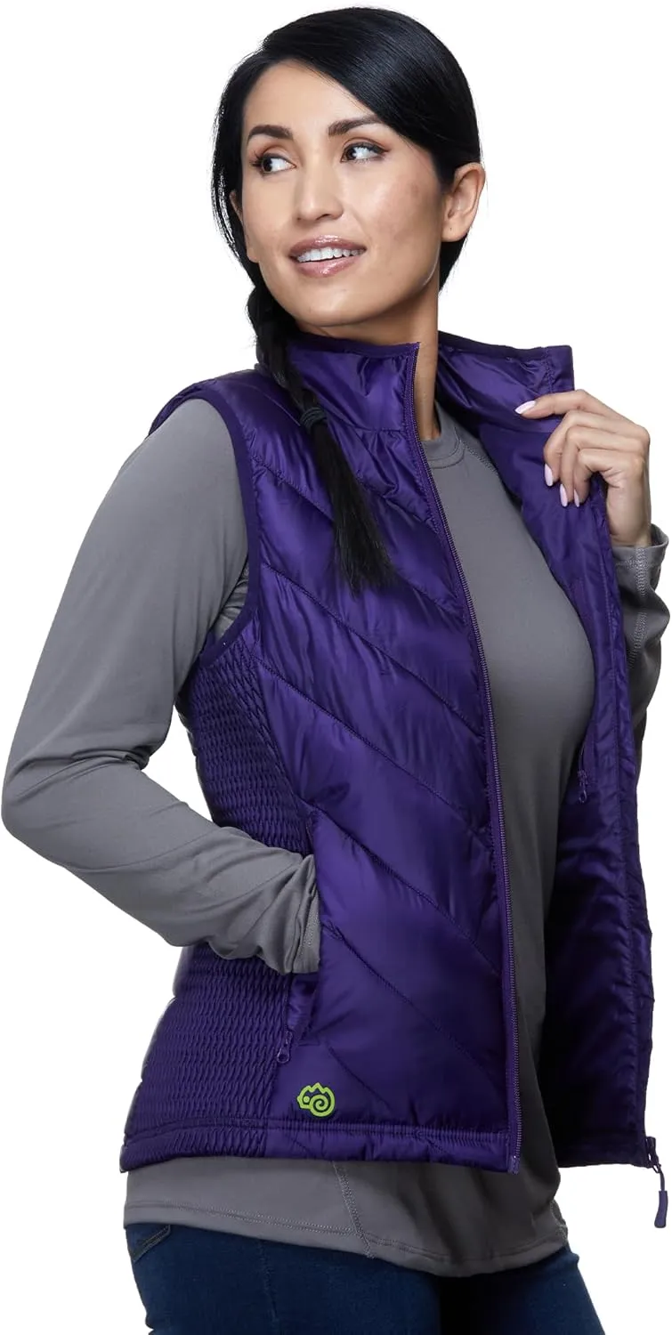 Quilted Vest for Women - Casual Lightweight Sleeveless Warm Winter Jacket - Modern Windproof Zip Up Women Vest
