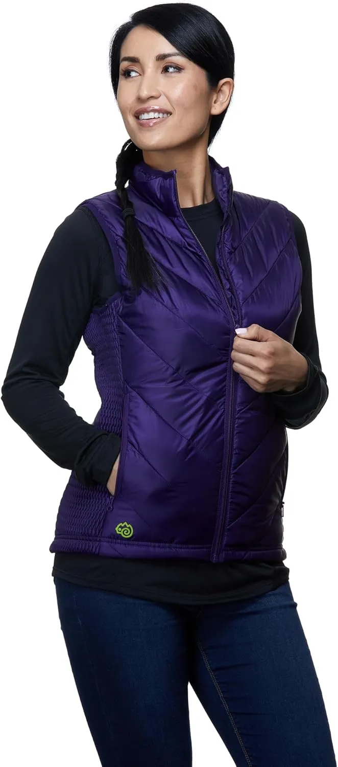Quilted Vest for Women - Casual Lightweight Sleeveless Warm Winter Jacket - Modern Windproof Zip Up Women Vest