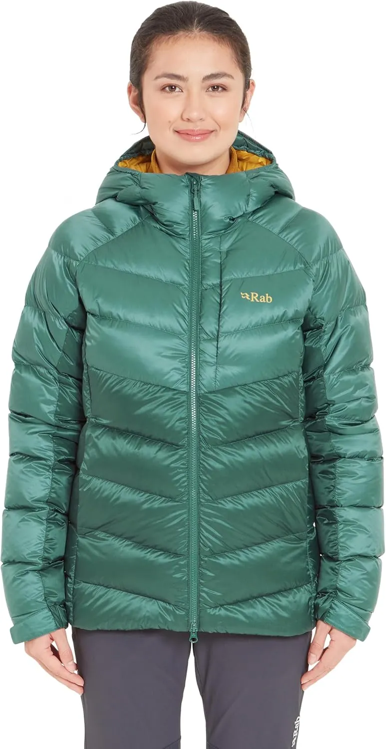 Rab Women's Glaceon Pro Jacket Lightweight Down Coat for Hiking, Climbing, & Mountaineering