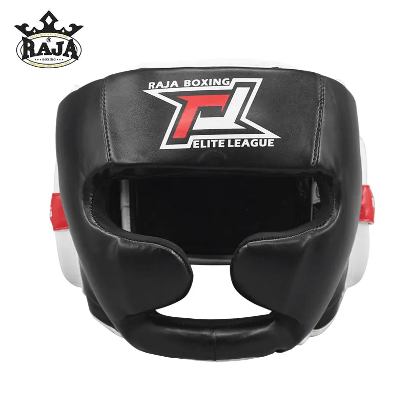 RAJA ELITE LEAGUE MUAY THAI BOXING MMA SPARRING PROTECTIVE GEAR SET Adult & Junior Size S-XL Black White