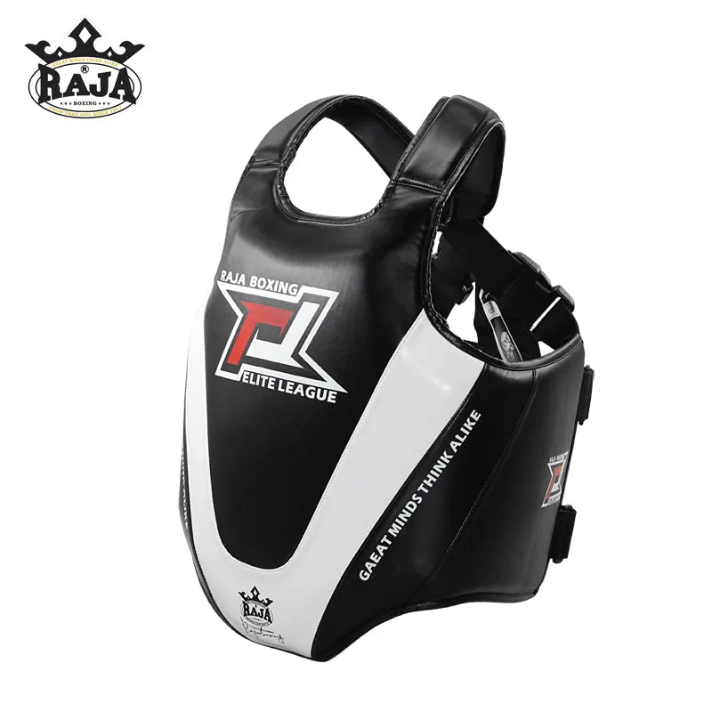 RAJA ELITE LEAGUE MUAY THAI BOXING MMA SPARRING PROTECTIVE GEAR SET Adult & Junior Size S-XL Black White