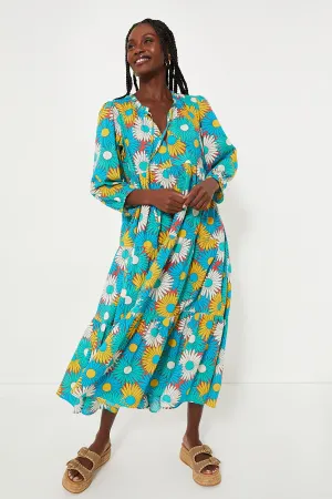 Retro Daisy Long Sleeve Salty Paloma Caftan