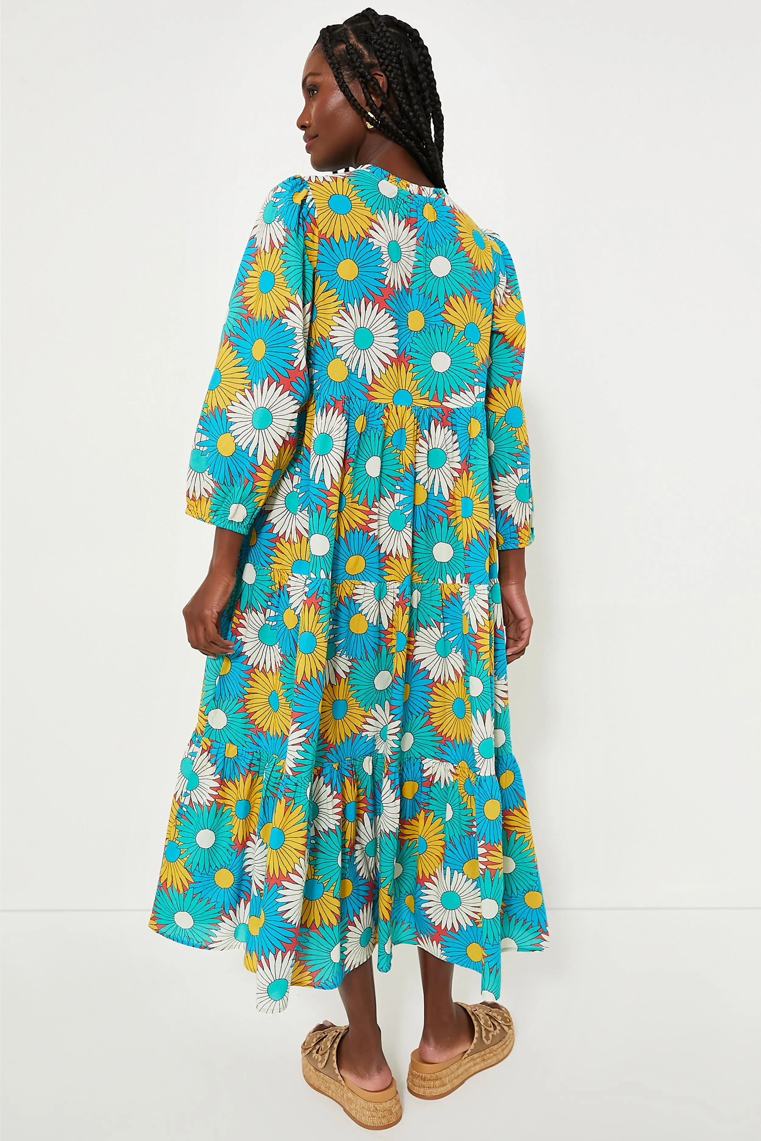 Retro Daisy Long Sleeve Salty Paloma Caftan