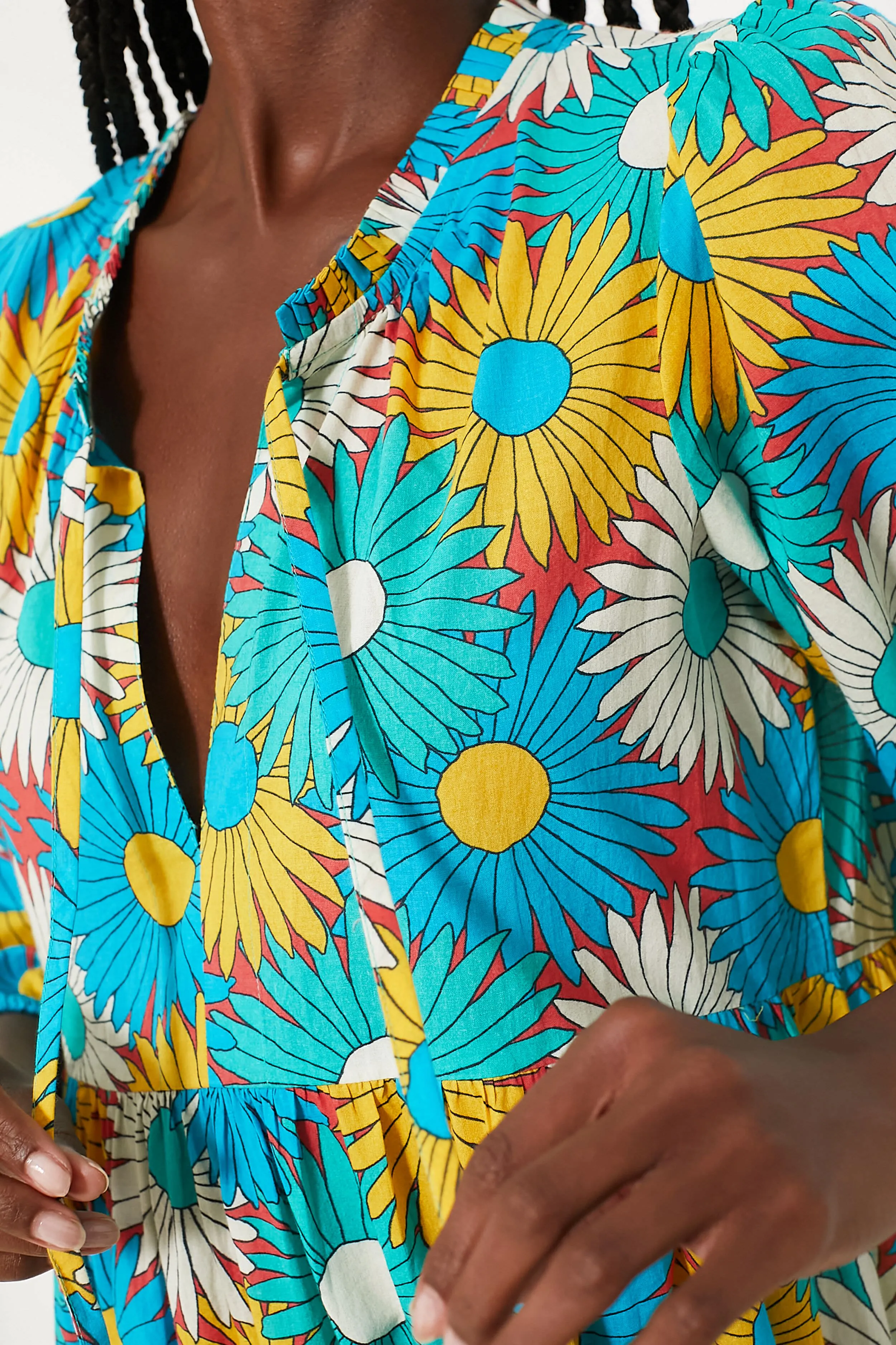 Retro Daisy Long Sleeve Salty Paloma Caftan