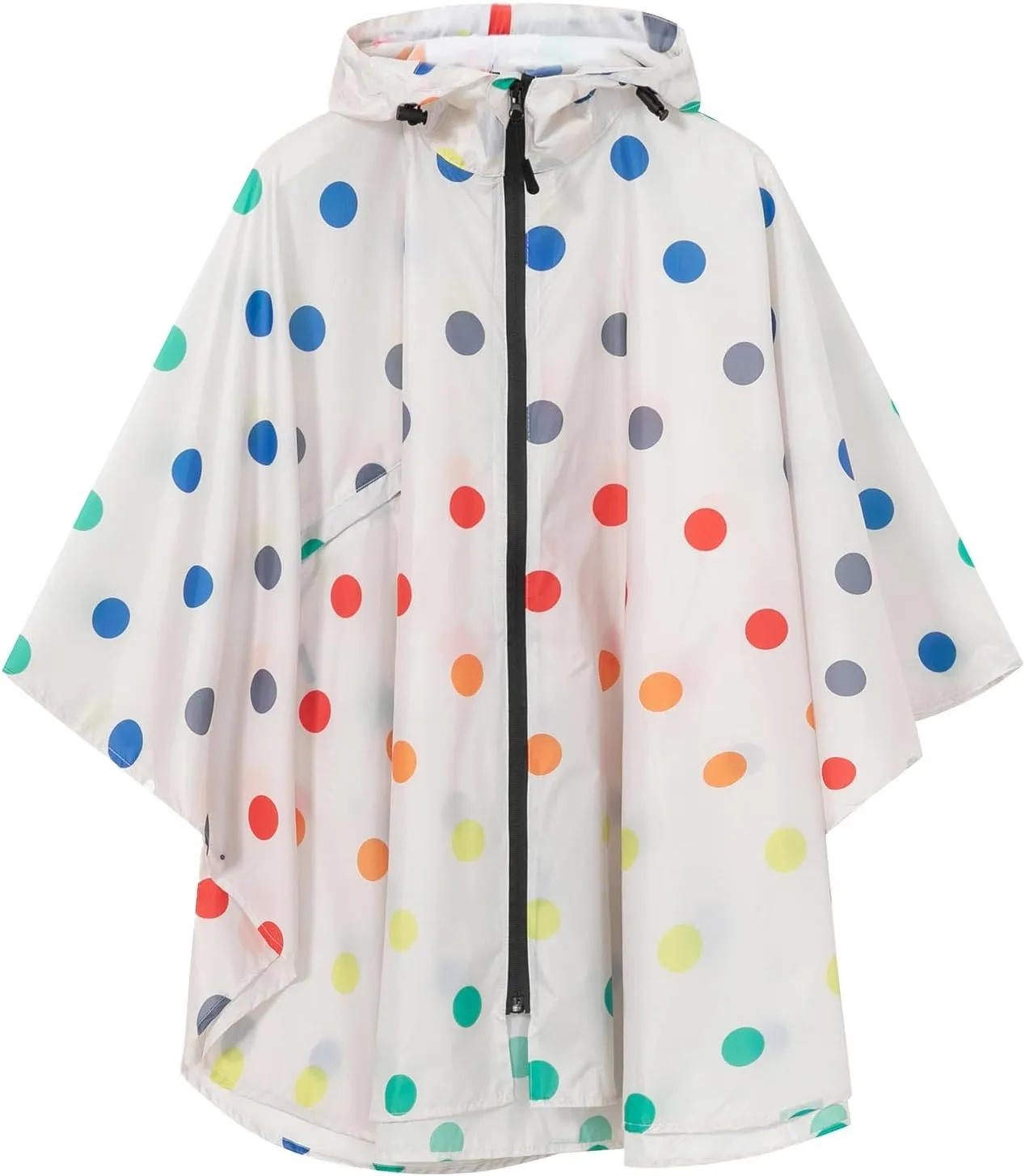 SaphiRose Lightweight Kids Rain Poncho Waterproof Jacket Zipper Up Rain Coat