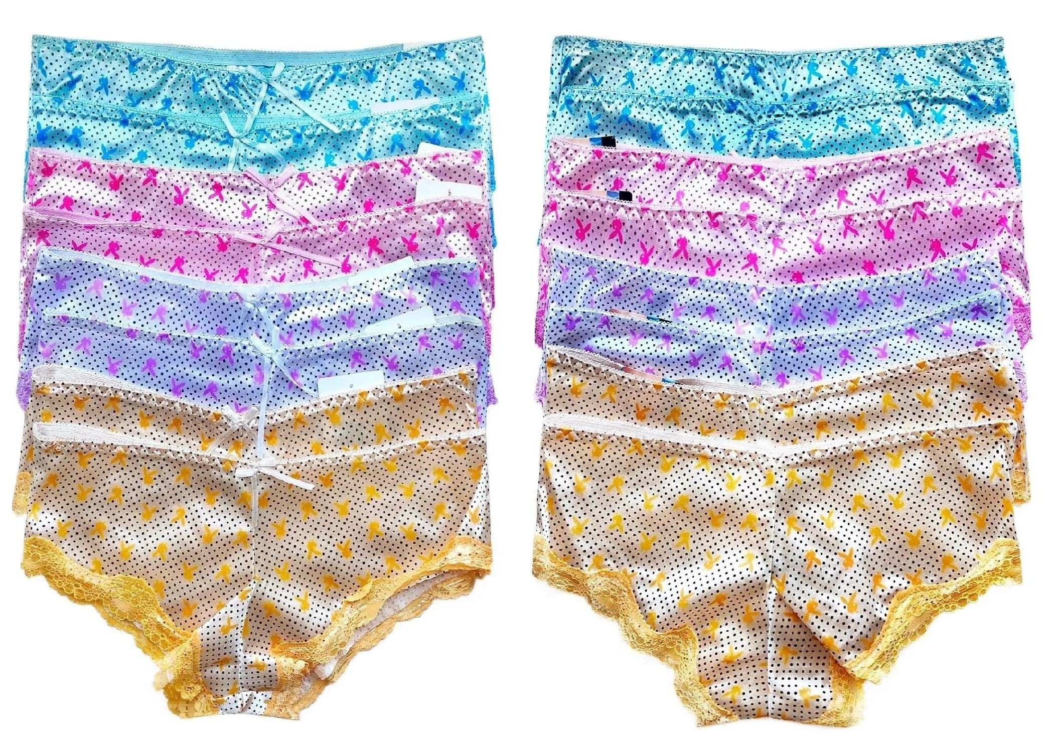 Satin Boldly Colored Bunny Bikini Panties