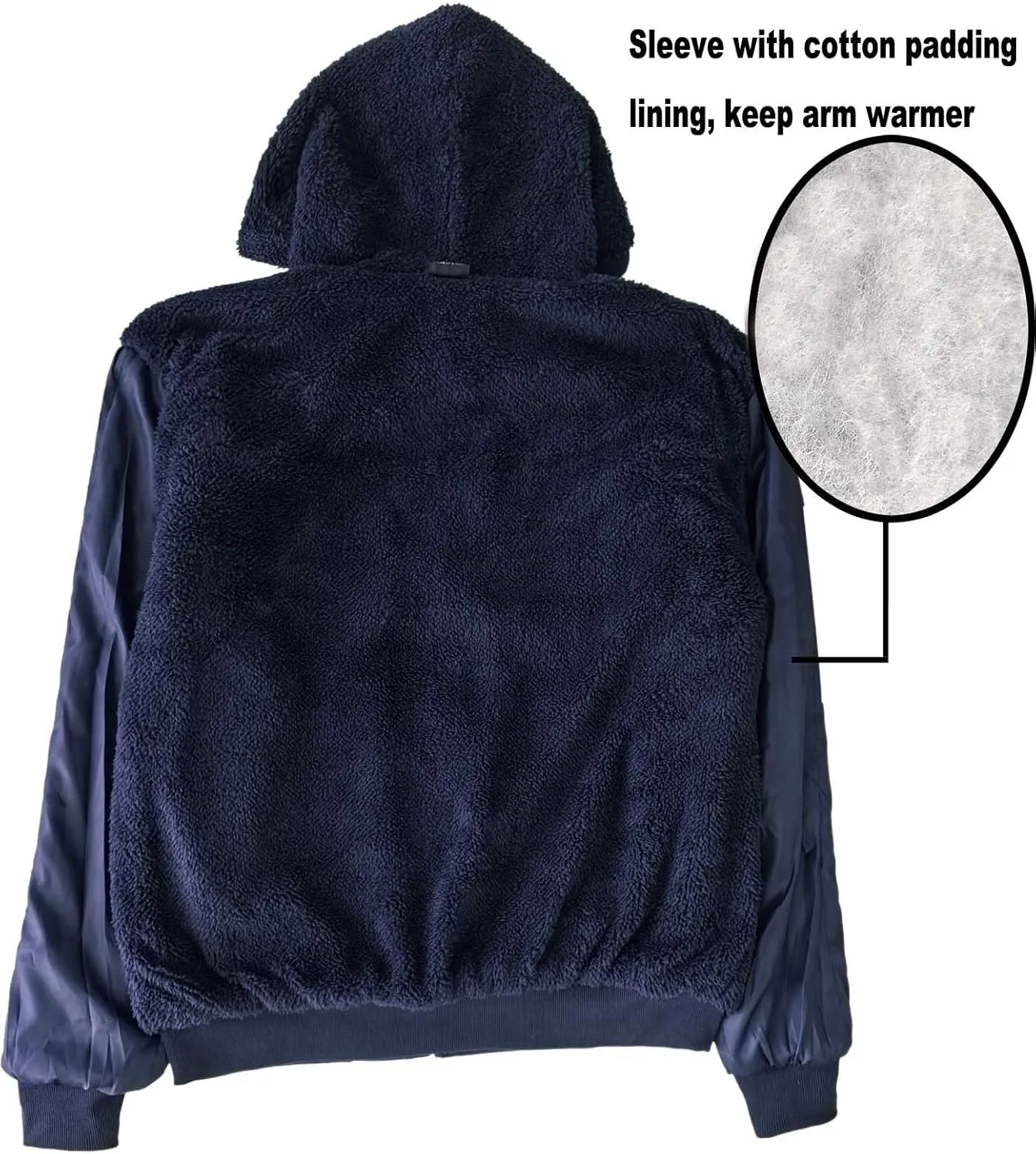 Sherpa Lined Hoodies for Men Heavyweight Full Zip Up Sweatshirt Thick Fleece Jackets Winter Warm Coats