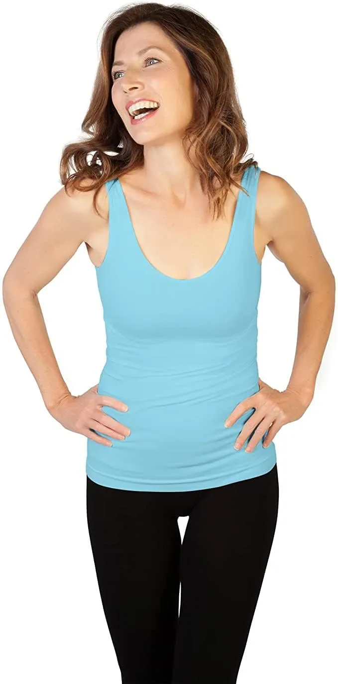 skinnytees Women's Basic Wide Strap Cami