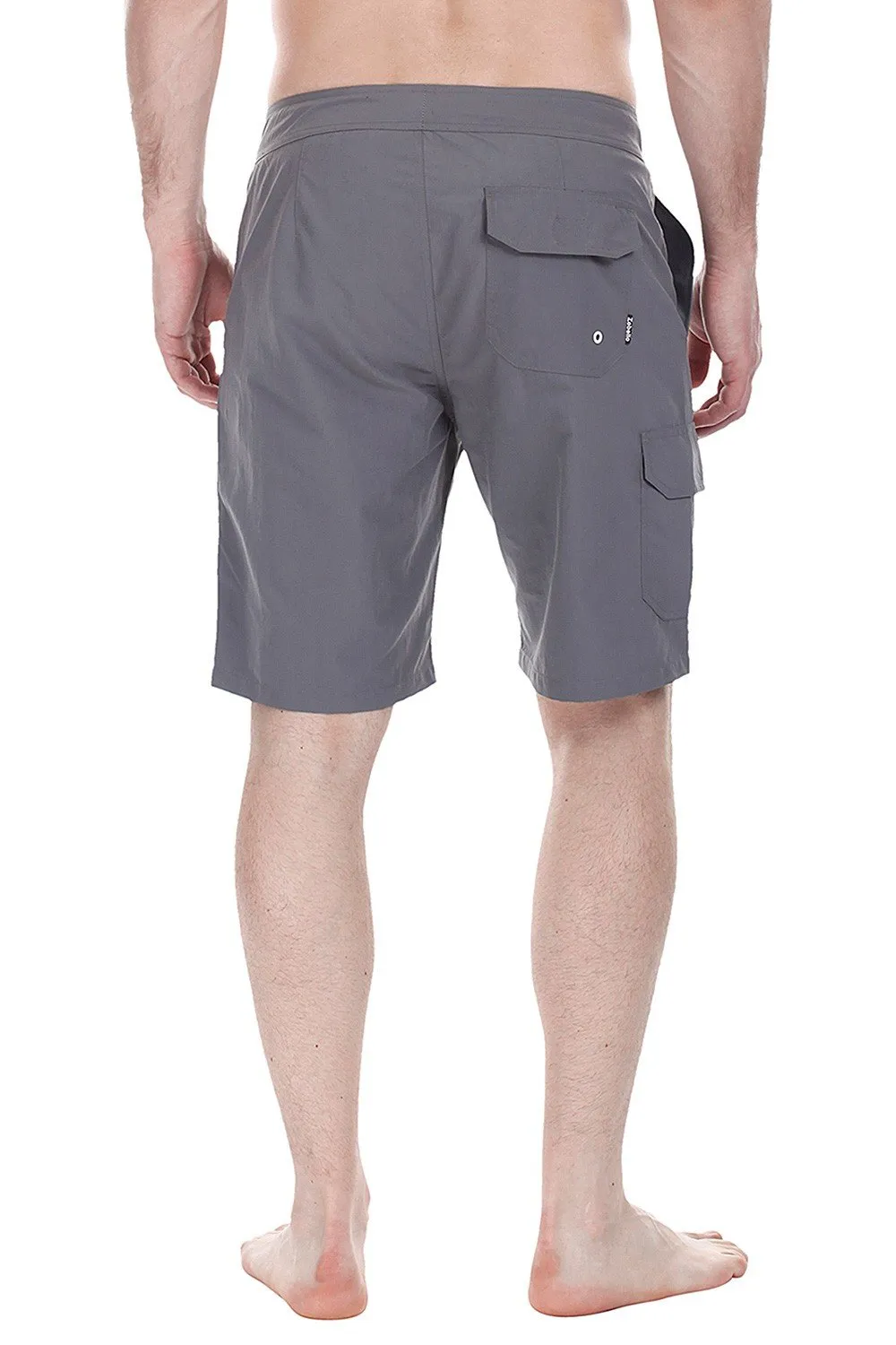 Solid Quick Dry Board Shorts With Side Pockets