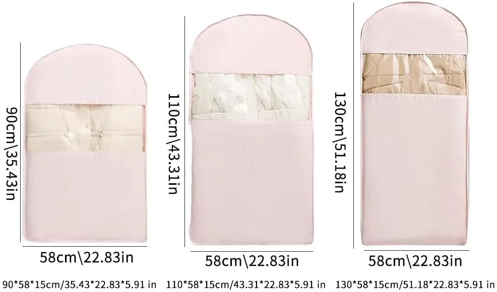 Space Saving Hanging Garment Bag with Self Compression Zipper,Dust-Proof Compression Storage Bag Thick Closet Organizer for Coats Blankets, Sweaters, Seasonal Clothes