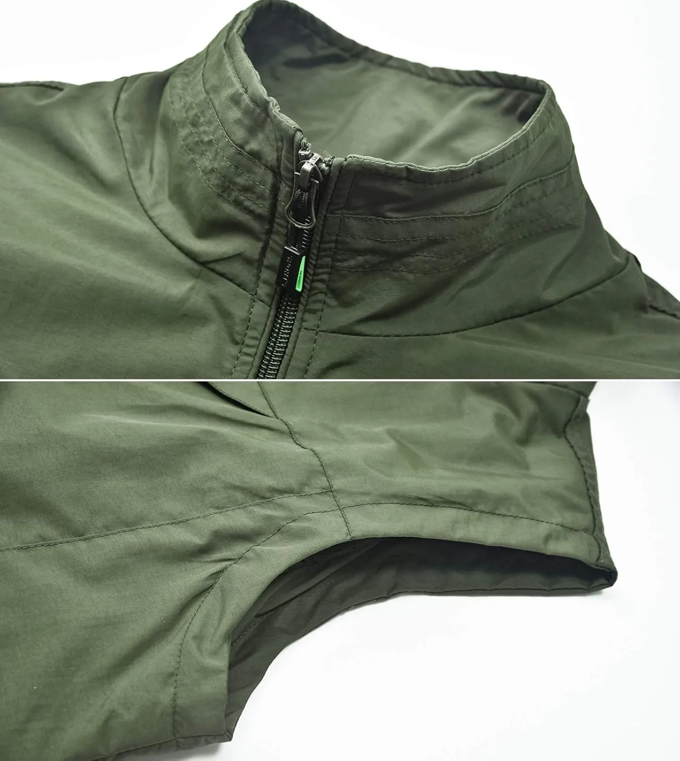 Spanye Men Lightweight Vest Outdoor Leisure Vest with Pockets Windproof Jacket For Sport Golf Work