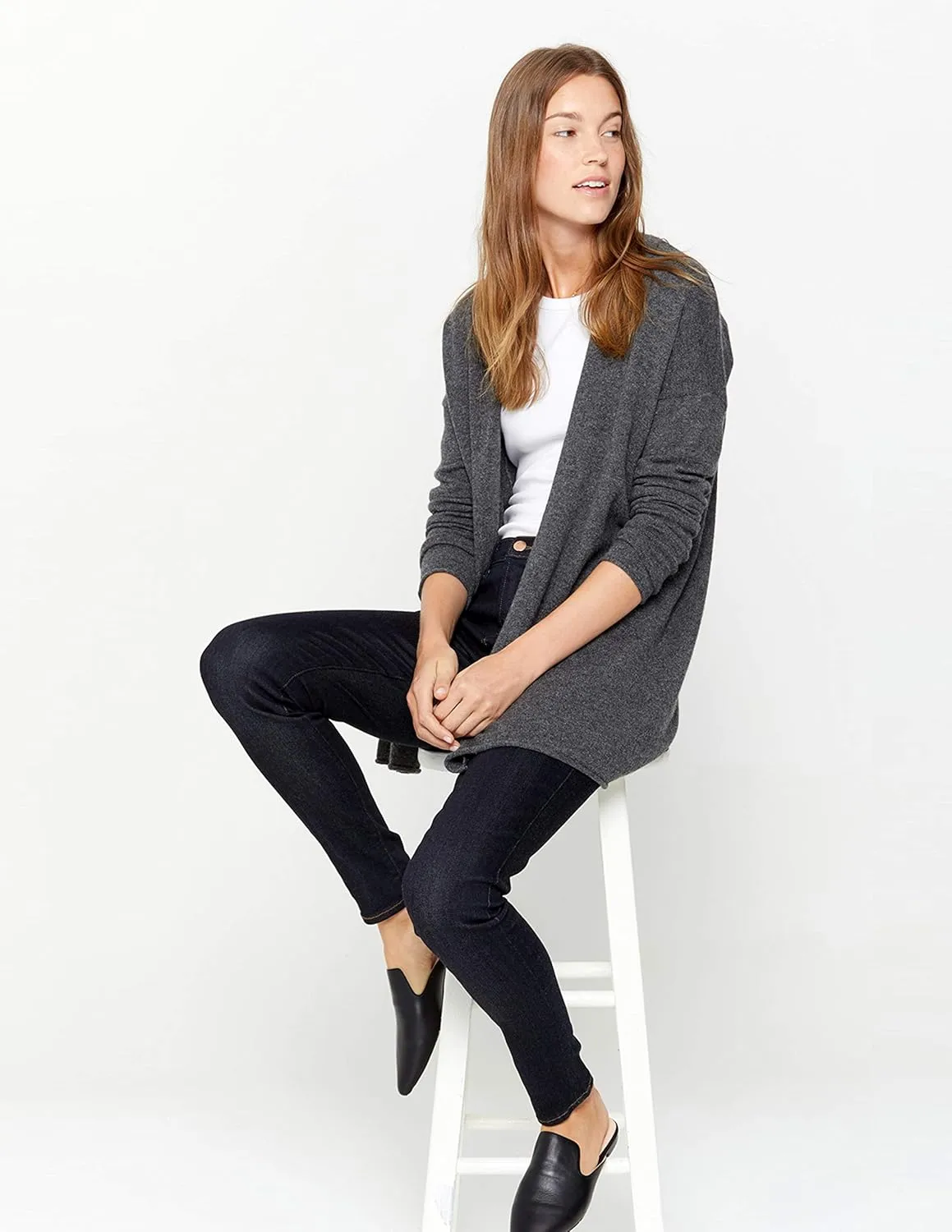 State Cashmere Lightweight Mid-Thigh Cashmere Cardigan 100% Pure Cashmere Sweater Cashmere Wraps for Women
