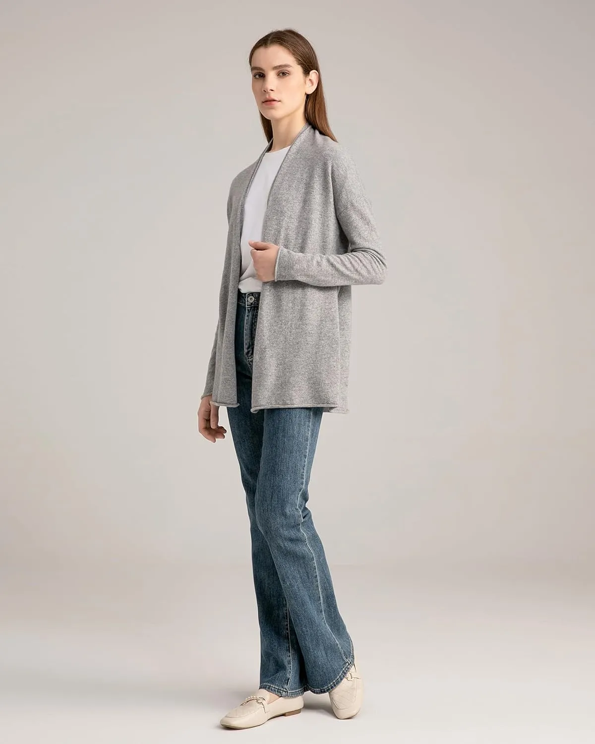 State Cashmere Lightweight Mid-Thigh Cashmere Cardigan 100% Pure Cashmere Sweater Cashmere Wraps for Women