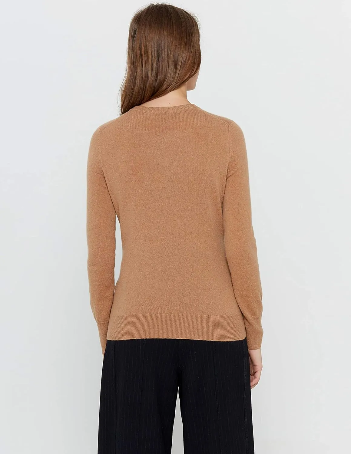 State Cashmere Womens Essential Crewneck Sweater 100% Pure Cashmere Classic Long Sleeve Pullover