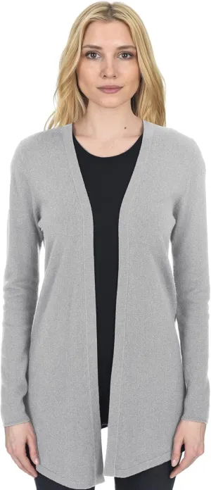 State Fusio Women's Open Front Cardigan 100% Merino Wool Long Sleeve Sweater
