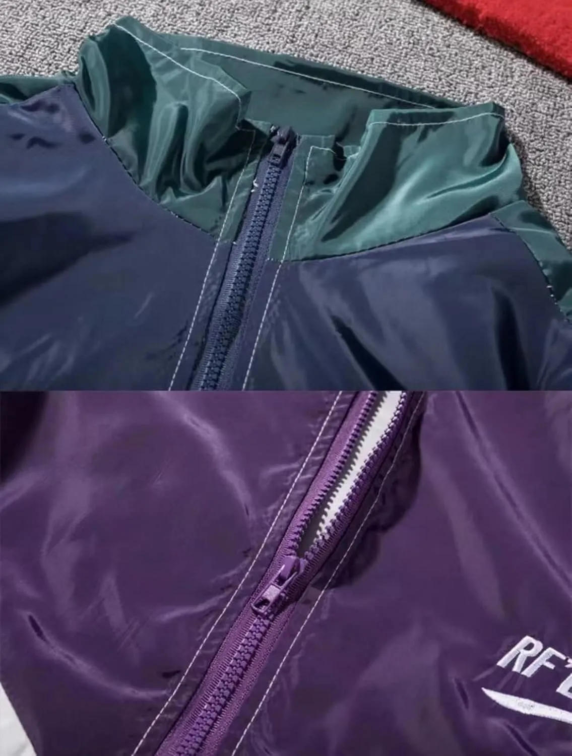 Sumleno Y2k Jacket for Women Zip Up Bomber Jacket Y2k Clothing Racing Varsity Oversized Color Block Coat Unisex