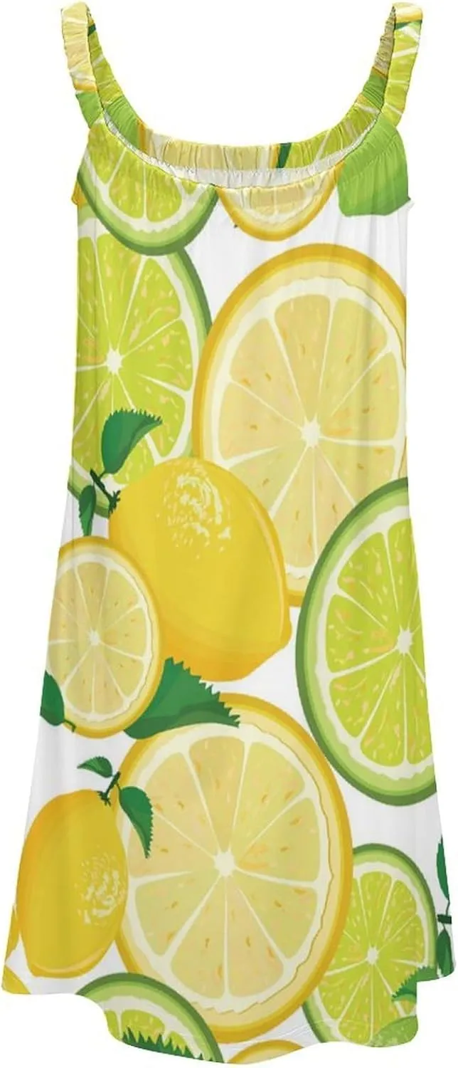 Summer Dresses for Women Casual Beach Cover Ups Sundress Sling Loose Dress