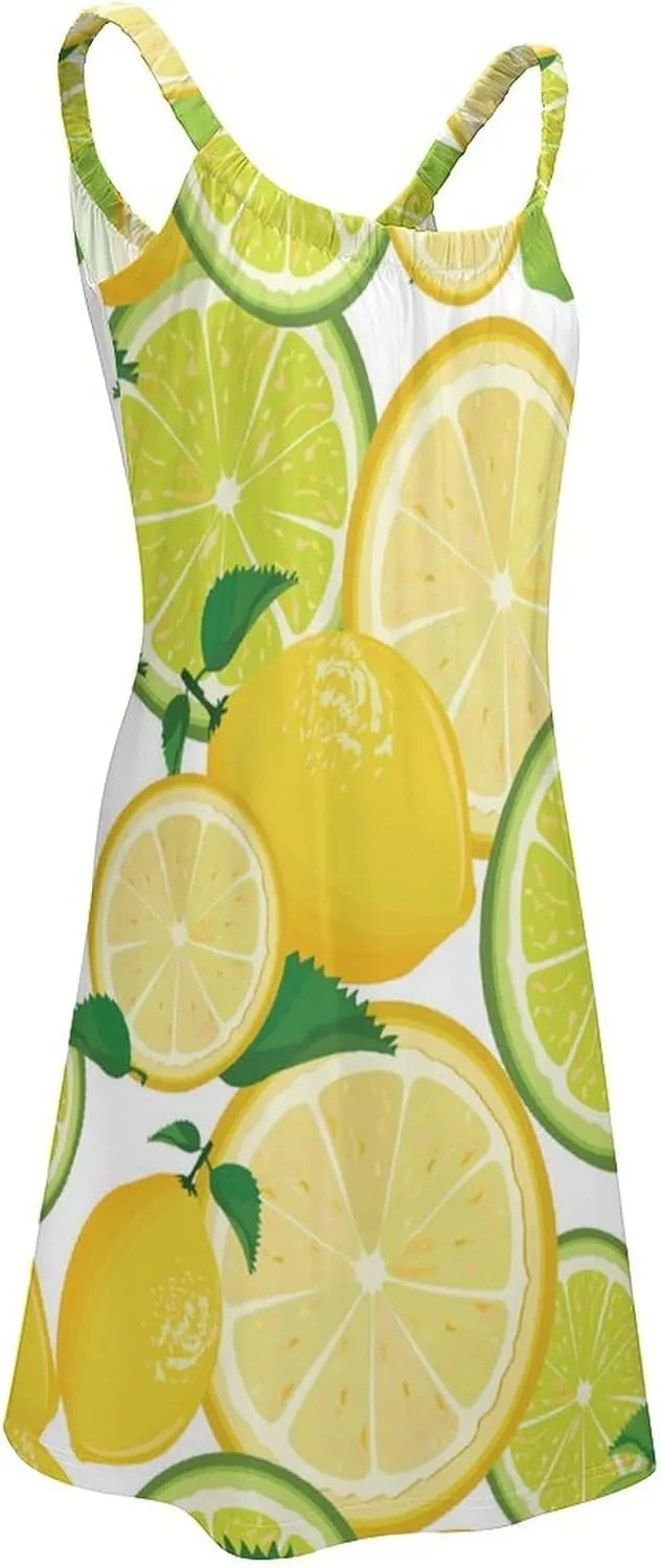 Summer Dresses for Women Casual Beach Cover Ups Sundress Sling Loose Dress