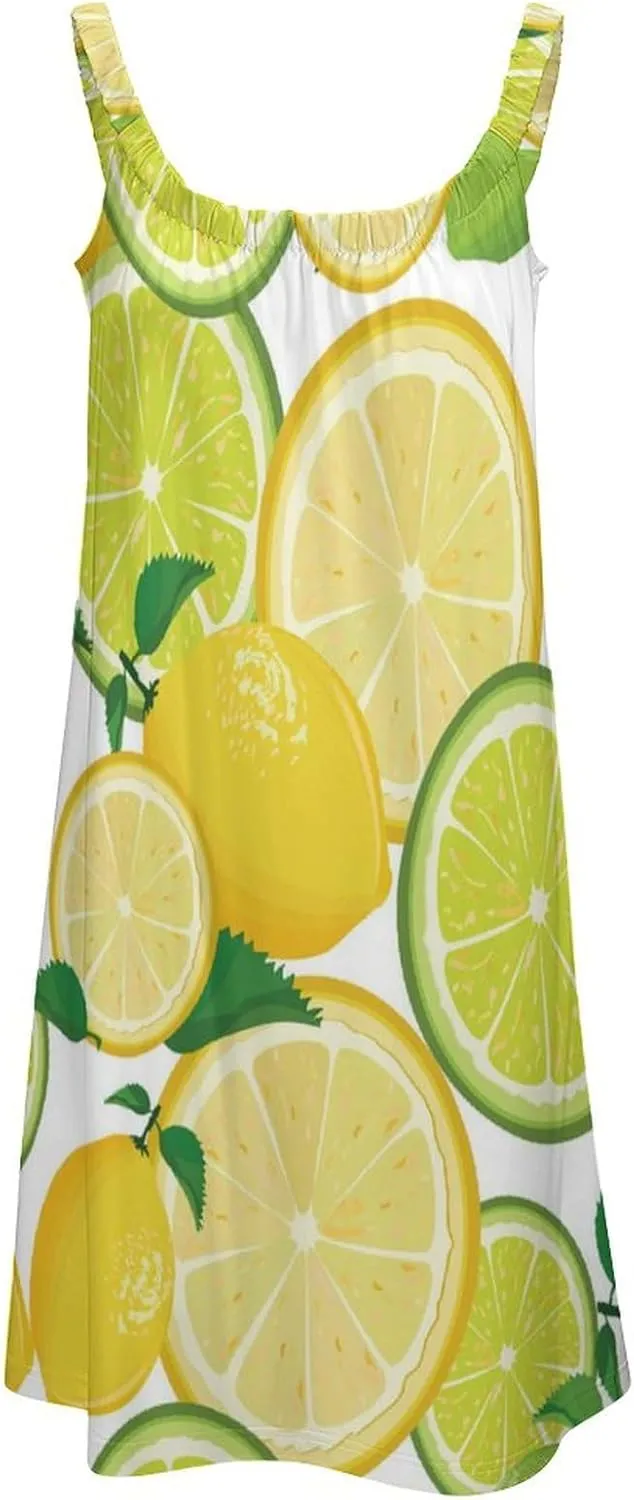 Summer Dresses for Women Casual Beach Cover Ups Sundress Sling Loose Dress