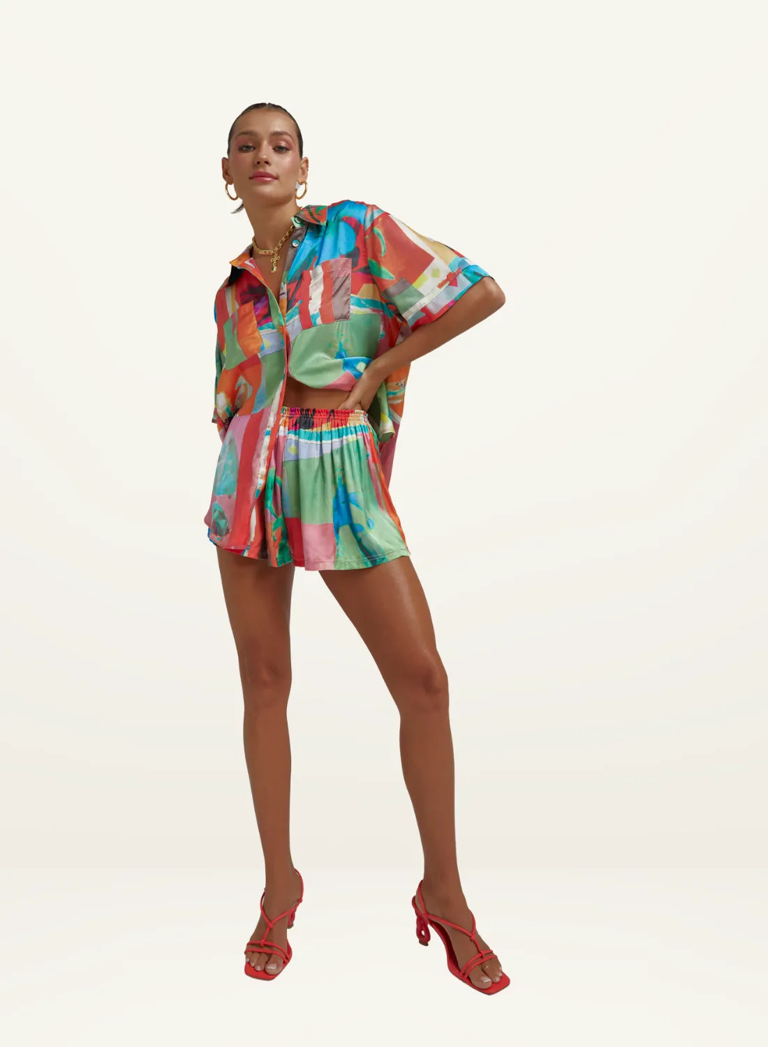 Summi Summi Relaxed Short in Royal Montage