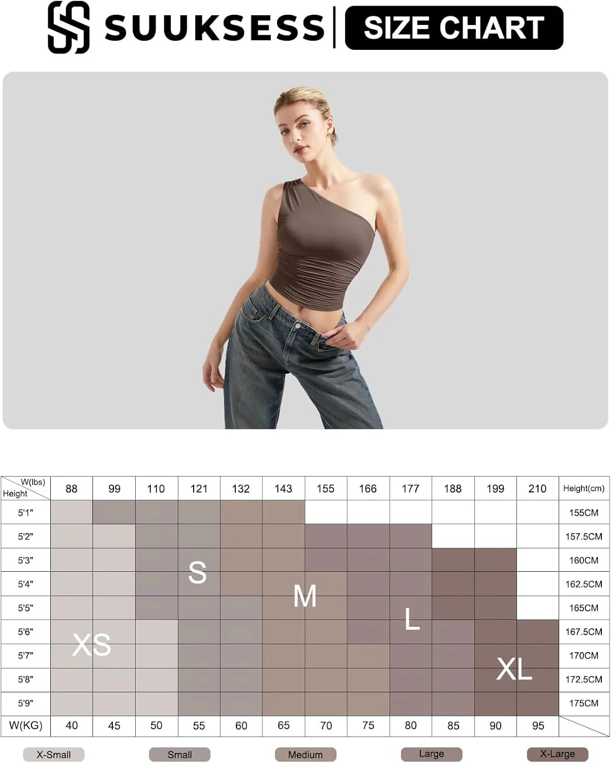 SUUKSESS Women Double Lined Going Out Trendy Crop Tops Ruched Sleeveless Shirts