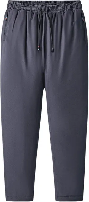 Sweatpants for Men Big and Tall Relaxed Fit Elastic Waist Joggers Plus Size Fleece Straight Stretch Casual Sports Trousers