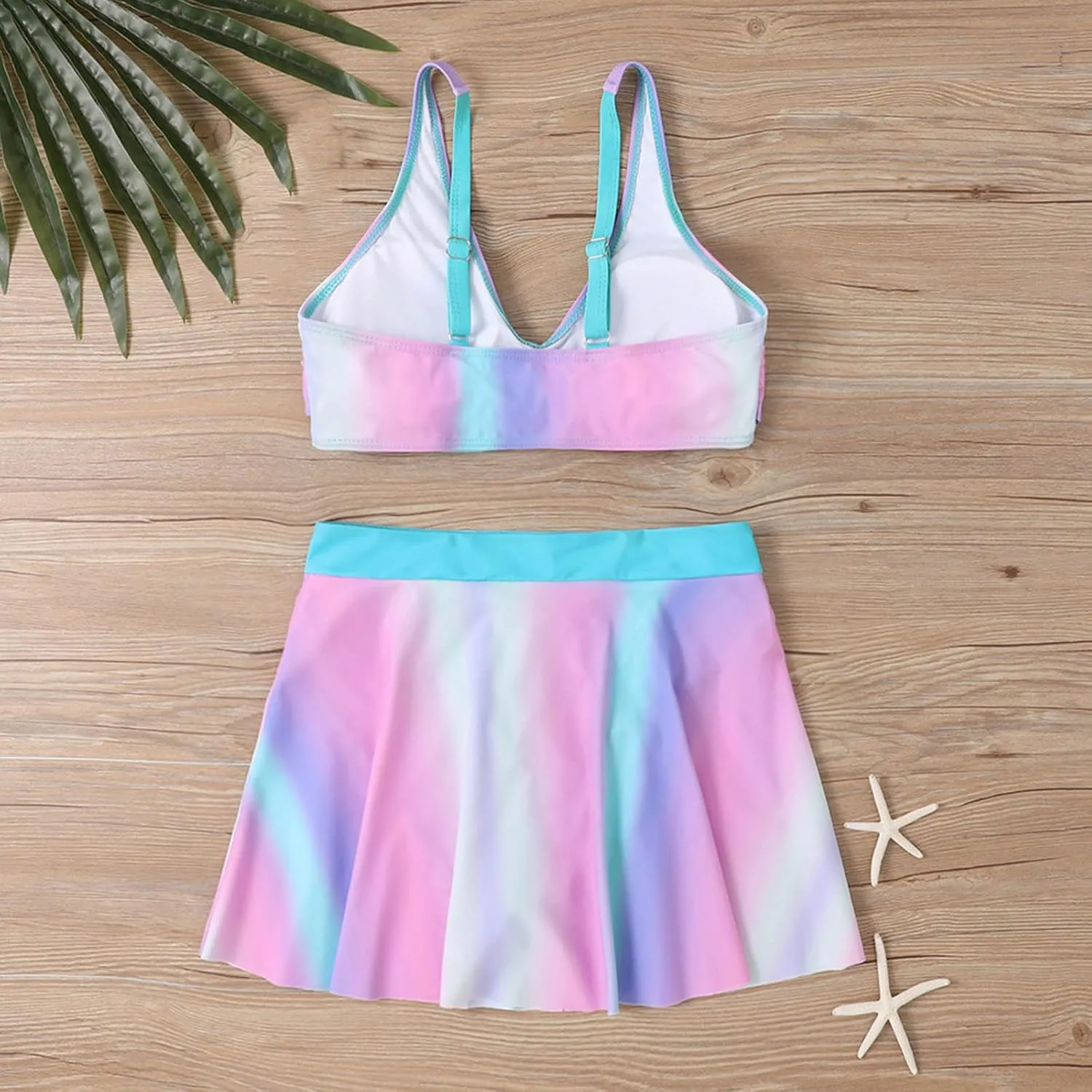 Swim Dress for Women Swimwear Fashion Printed 2 Piece High Waisted Push Up Bikini Sets Sexy Skirt Bathing Suit
