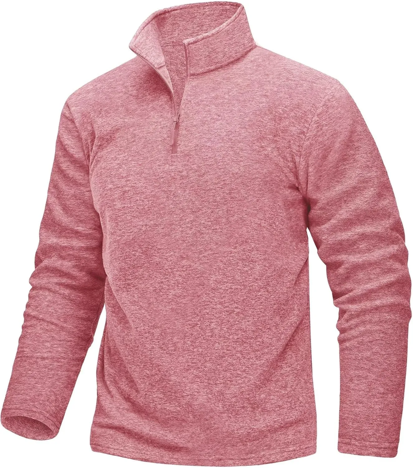 TACVASEN Mens Quarter Zip Sweatshirt Long Sleeve Pullover 1/4 Zip Up Golf Shirt for Men Winter Fleece Lined Thermal Sweater