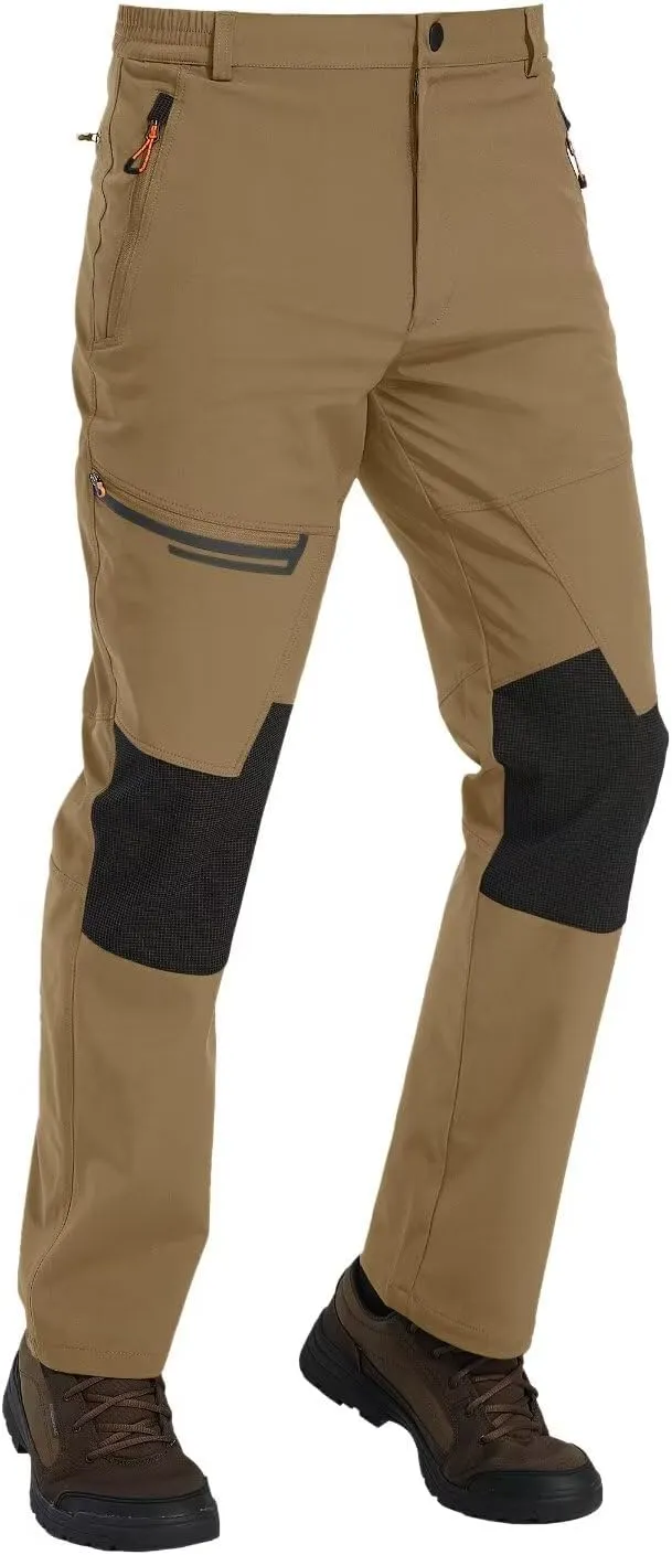 TACVASEN Men's Snow Ski Pants Windproof Snowboard Pants for Men Water Resistant Hiking Pants Fleece Lined Winter Working
