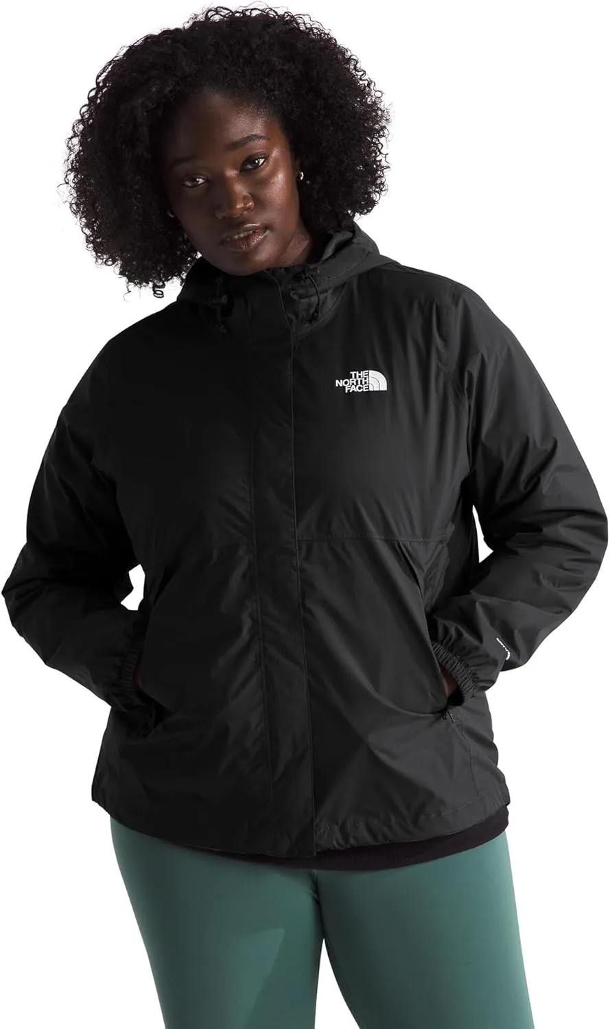THE NORTH FACE Women's Antora Waterproof Jacket | Windproof & Water Repellent Rain Coat, Adjustable 3-Piece Hood